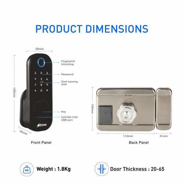 OZONE Digital Locks (OZ-DRL-Life STD) - Image 2