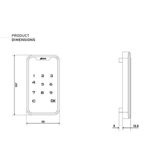 OZONE  Digital Locks ( OZFL-201-PW) - Image 3