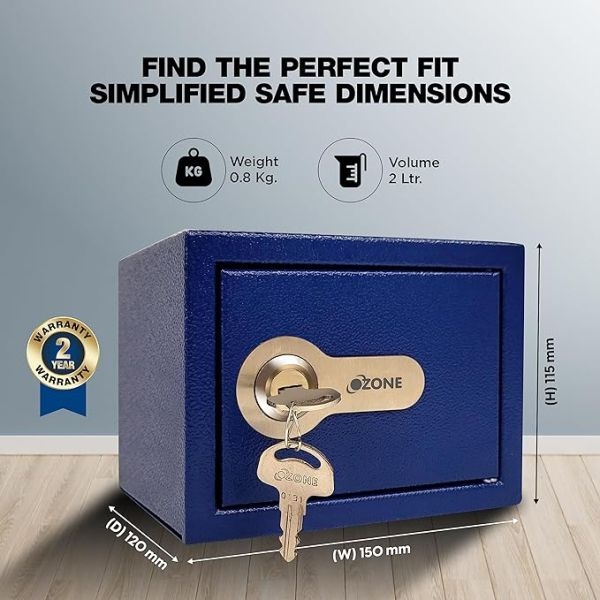 Ozone Money Bank | 2L Safety Solutions Manual Key Small Locker Safe - Image 4