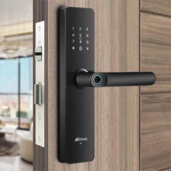 Ozone OZ-FDL-01 Life Lite Smart Door Lock for Home With Mobile App, Fingerprint, Password, RFID Card & Key, Black (2 Years Warranty) - Image 2