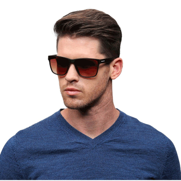 Black Wayfarer Men Sunglasses (P413BR2) - Image 10
