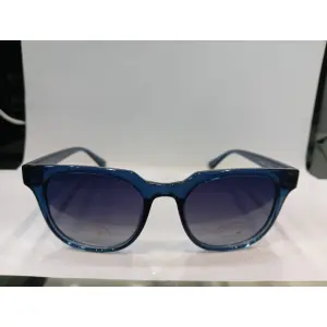 Blue Round Unisex Sunglasses  P467BK9P