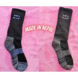 Pack of 2 Pairs of Nepa Heart Trekking Socks Men- PROUDLY MADE-IN-NEPAL