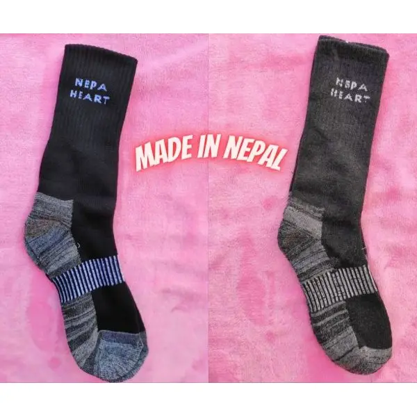 Pack of 2 Pairs of Nepa Heart Trekking Socks Men- PROUDLY MADE-IN-NEPAL - Image 4