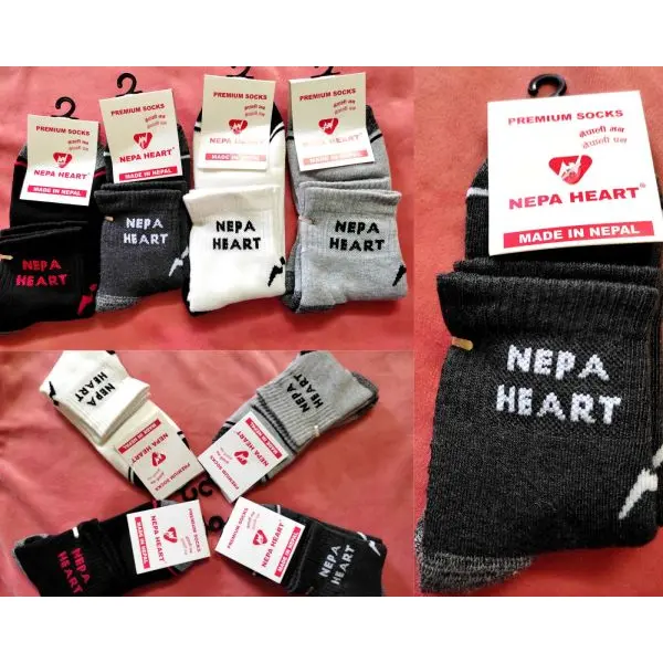 Pack of 4 Pairs of Thick Half Cotton Socks- PROUDLY MADE-IN-NEPAL (NEW) - Fashion | Socks For Men | Socks | - Image 2