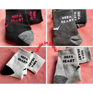 Pack of 4 Pairs of Thick Half Cotton Socks- PROUDLY MADE-IN-NEPAL (NEW) - Fashion | Socks For Men | Socks |