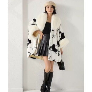 Panchu . Fur Panchu Cow Print. Warm For Winter.