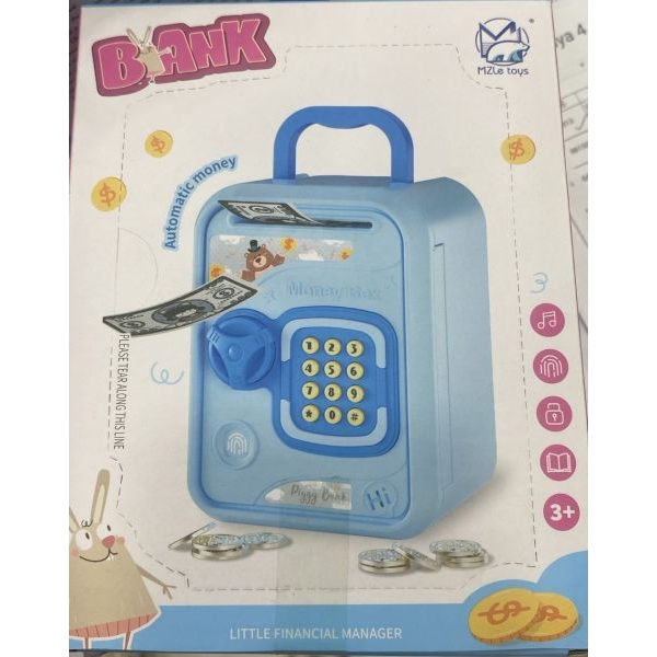 Password Lock Pig Bank Coin Savings Box Mini Safe - Image 2