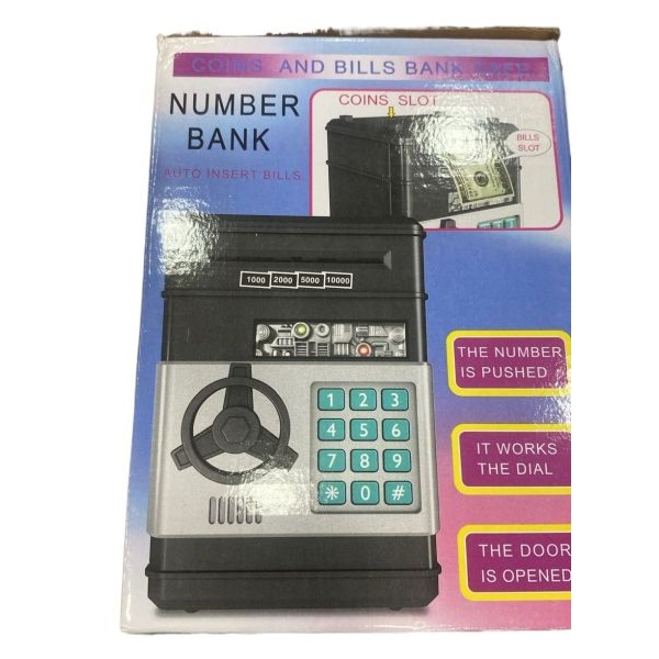 Password Lock Pig Bank Coin Savings Box Mini Safe - Image 3
