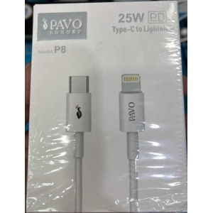 Pavo P8 25W Type-C To Lightning Cable (6 Months Warranty)