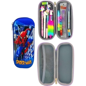 Pencil Purse/ 3D Embossed Spiderman Pencil Pouch with Compartment for Kids / Spiderman Art Eva Pencil Box (Set of 1