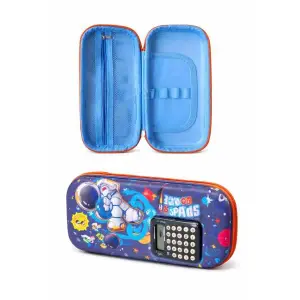 Pencil purse/Space Explorer Hard Shell Pencil Case with Built-in Calculator – Stylish