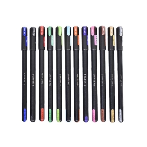 Pentonic Multicolor Gel Pen With Hard Box Case Set Of 12 Pcs By Mitrata
