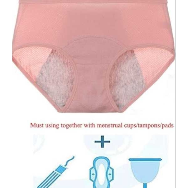 Period Panties Women 3 Set Reusable Menstrual Cups Eco-Friendly Sanitary Napkin Underwear for Women Period Proof Panties - Image 4