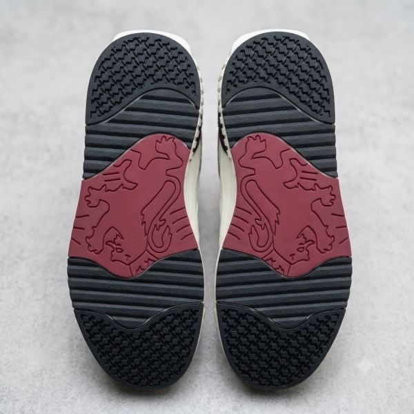 PERO RSLO73A x Red Tape Men's Classic Sneakers - Off-White/Burgundy - Image 3
