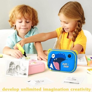 Photos Selfie Video Digital Camera with Paper Film Zero Ink Instant Print Camera for Kids