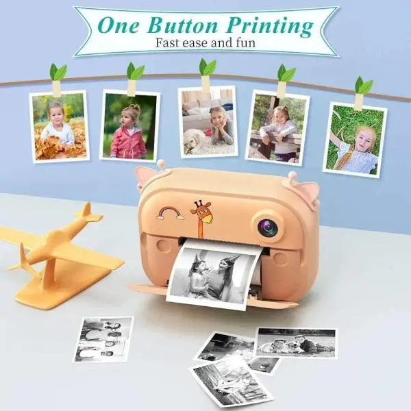 Photos Selfie Video Digital Camera with Paper Film Zero Ink Instant Print Camera for Kids - Image 5