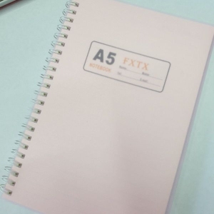 Pink and Green A5 Spiral Notebook By Mitrata