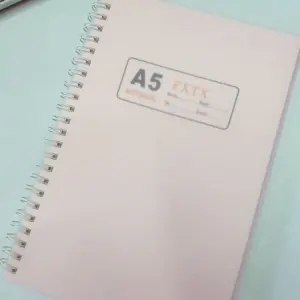Pink and Green A5 Spiral Notebook By Mitrata