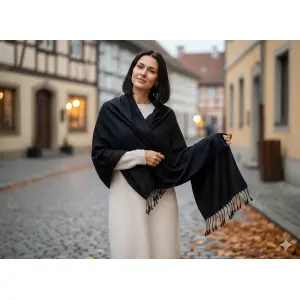 Plain Color Shawl for Women - 67cm x 182cm