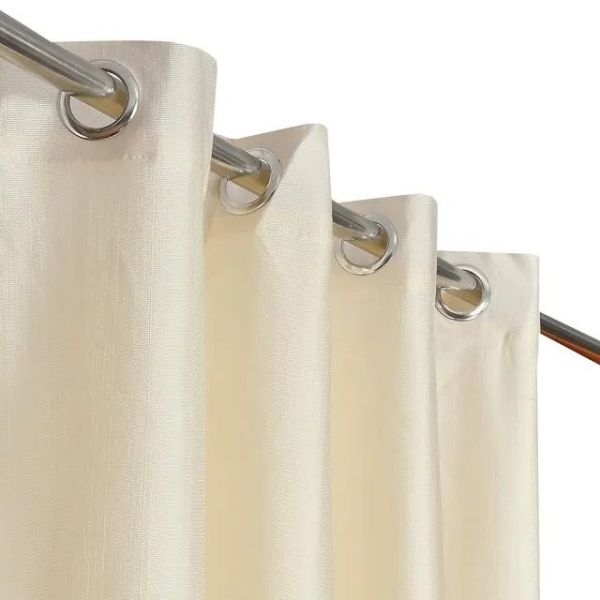 Plain Window Silk Curtain 4x7 ft – Eyelet Ring Top | Elegant Soft Fabric for Home, Bedroom & Living Room - Image 5
