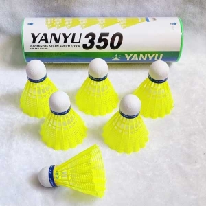 Plastic Badminton Cocks - Pack Of 6 | Green Plastic Shuttle Cock - Set Of 6 | 6 Pieces Durable Shuttlecock
