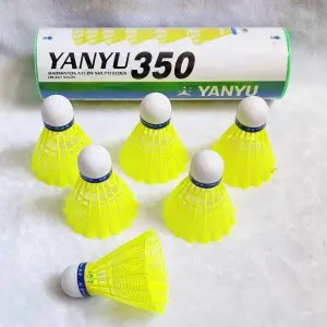 Plastic Badminton Cocks - Pack Of 6 | Green Plastic Shuttle Cock - Set Of 6 | 6 Pieces Durable Shuttlecock
