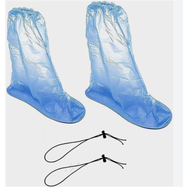 Plastic Disposable Long Shoe Covers Cleaning Galoshes Outdoor Carpet Cleaning Shoe Cover Waterproof Shoe Covers For Rainy Day - Image 2