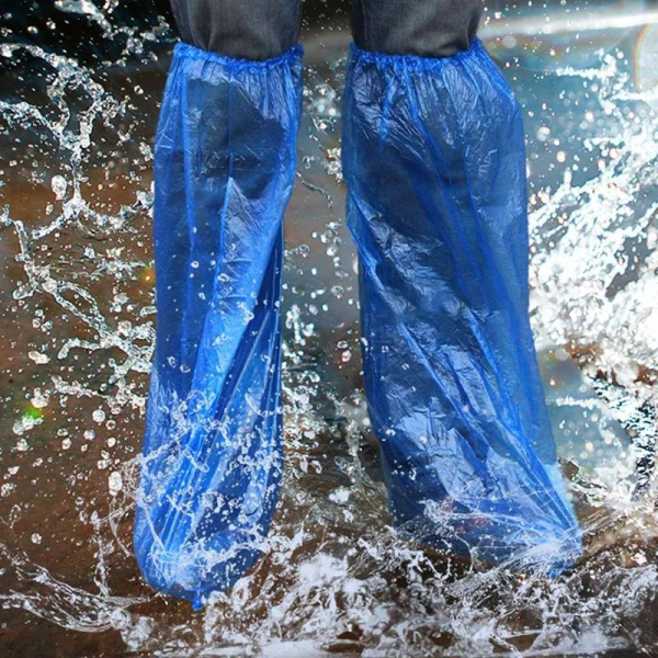 Plastic Disposable Long Shoe Covers Cleaning Galoshes Outdoor Carpet Cleaning Shoe Cover Waterproof Shoe Covers For Rainy Day - Image 4