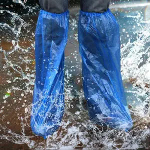Plastic Disposable Long Shoe Covers Cleaning Galoshes Outdoor Carpet Cleaning Shoe Cover Waterproof Shoe Covers For Rainy Day