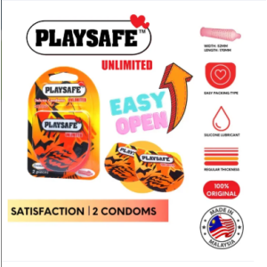 Playsafe Easy Pack Dotted Condoms for Maximum Pleasure Pack Of 2 (4 Condoms)