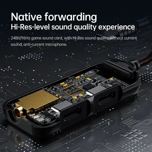PLEXTONE GS1 Mark II Type C to AUX Audio Jack High Res 3 in 1 Gaming Audio Charge Adapter Connector (3.5mm) - Image 2