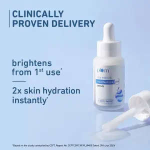 Plum 10% Niacinamide Face Serum with Rice Water |Provides Clear, Glowing & Brightening Skin | For Acne-Prone, Combination, Oily & Sensitive Skin Types | Oil & Acne-Control Serum for Women & Men | 15ml