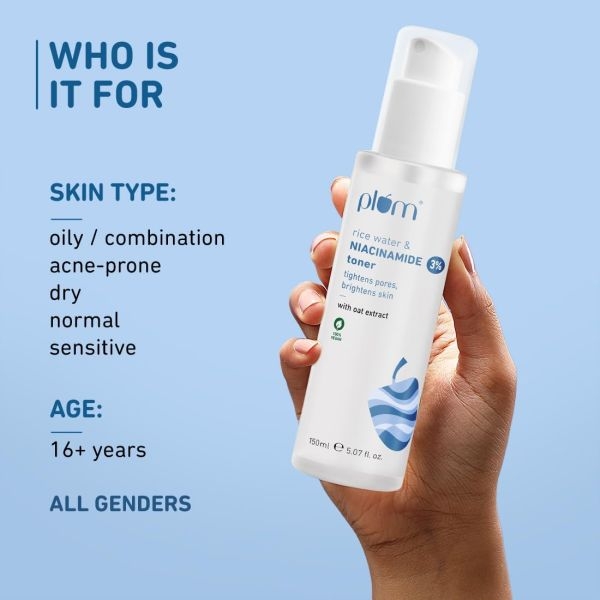 Plum 3% Niacinamide And Rice Water Face Toner 150 ML - Image 5