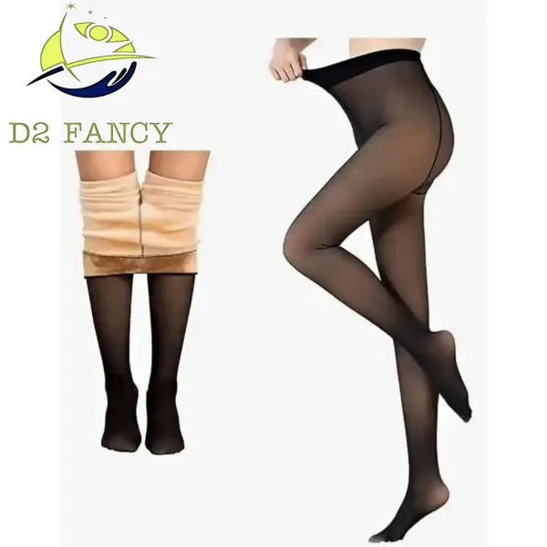 Plus Size Winter Warm Fake Skin Leggings - Women - Image 2