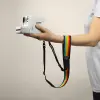 Polaroid Flat Camera Strap (Rainbow Black/Grey)