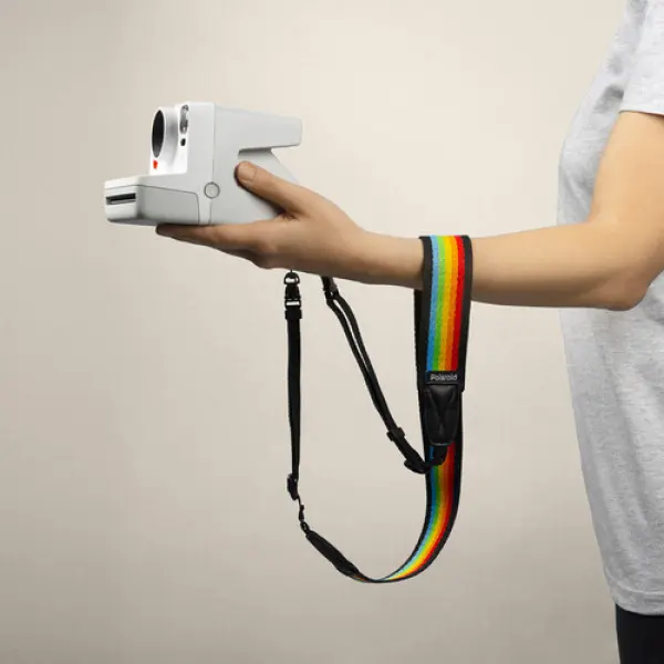 Polaroid Flat Camera Strap (Rainbow Black/Grey)