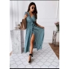 Polka Dot Long One Peice Dress With Belt Too.