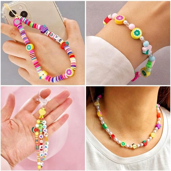 Polymer Clay 10Pcs Random Fruit Beads For Jewelry Making- 10Mm - Image 2