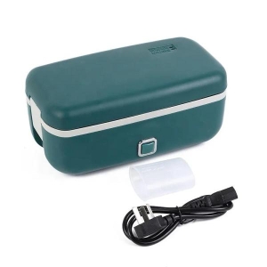 Portable Electric Single Layer Inner Steel Bento Lunch Box for Kids and Adults