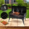 Portable Foldable BBQ Grill Charcoal Tandoor Barbecue Griller with Grill Brush & Tongs for Camping