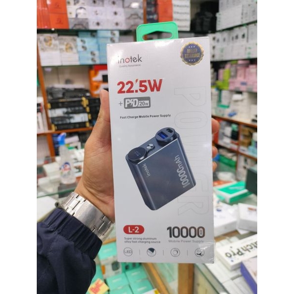 portable Inotek 10000mAh 22.5W fast-charging power bank – compact, powerful, and travel-ready. - Image 5