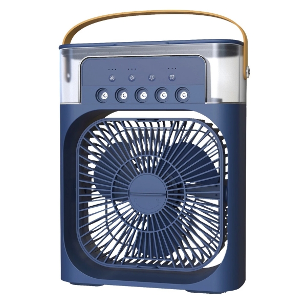 Portable Mini Humidifier Fan with 7 Colors LED Light and 500 ml Water Tank USB Personal Cooler - Image 10