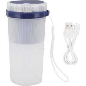 Portable Mini Juicer with Safety Lock with 6 Leaf Knife and Blue Light Waterproof Display for Home, USB Charging, Electric Rechargeable Juice Cup