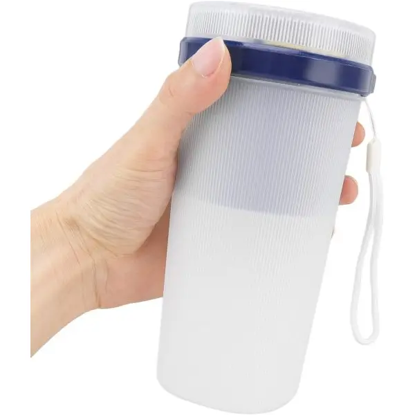 Portable Mini Juicer with Safety Lock with 6 Leaf Knife and Blue Light Waterproof Display for Home, USB Charging, Electric Rechargeable Juice Cup - Image 2
