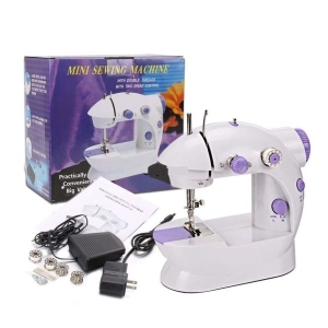 Portable Mini Sewing Machine with Foot Pedal, Two-Speed Control, and Complete Accessories Set