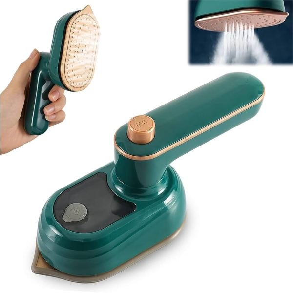 Portable Mini Steam Iron, Handheld Steam Iron Wet Dry Home Travel Garment Steamer, Lightweight Steamer Hanging Ironing Machine for Any Clothes - Image 3