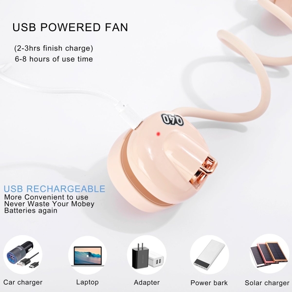 Portable Neck Fan with USB Charging - Image 6