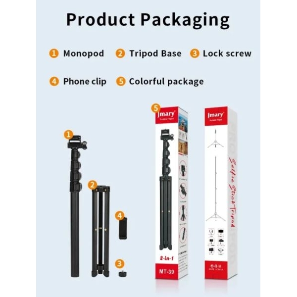 Portable Tripod & Selfie Stick | Lightweight Camera & Mobile Stand - Image 5