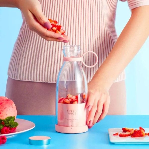 Portable USB Rechargeable Electric Mini Juicer Blender Smoothie Maker Fruit Extractor - Image 3